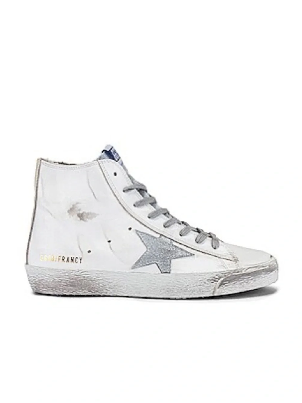 Golden Goose Francy Sneaker in White. Silver & Milk